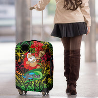 Personalised Vanuatu Joyeux Noel Luggage Cover Christmas Santas God Yumi LT9 - Polynesian Pride
