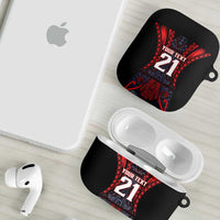 Custom New Zealand AirPods Case Maori Kiwiana Pattern Tukutuku Motif