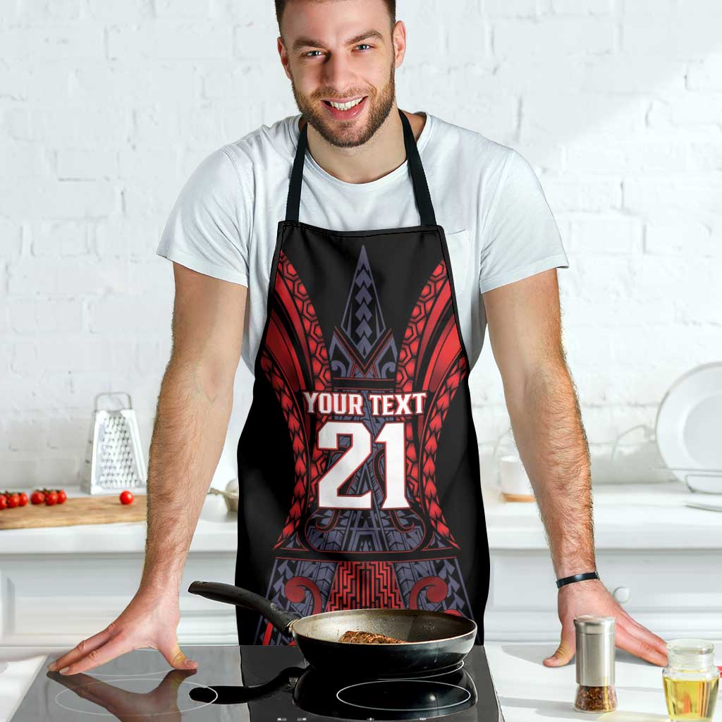 Custom New Zealand Apron Maori Kiwiana Pattern Tukutuku Motif
