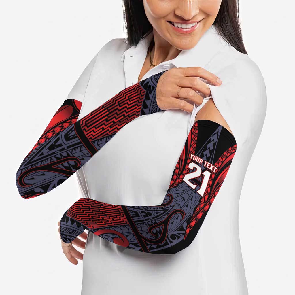 Custom New Zealand Arm Sleeves Maori Kiwiana Pattern Tukutuku Motif