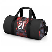 Custom New Zealand Duffle Bag Maori Kiwiana Pattern Tukutuku Motif LT9 - Polynesian Pride