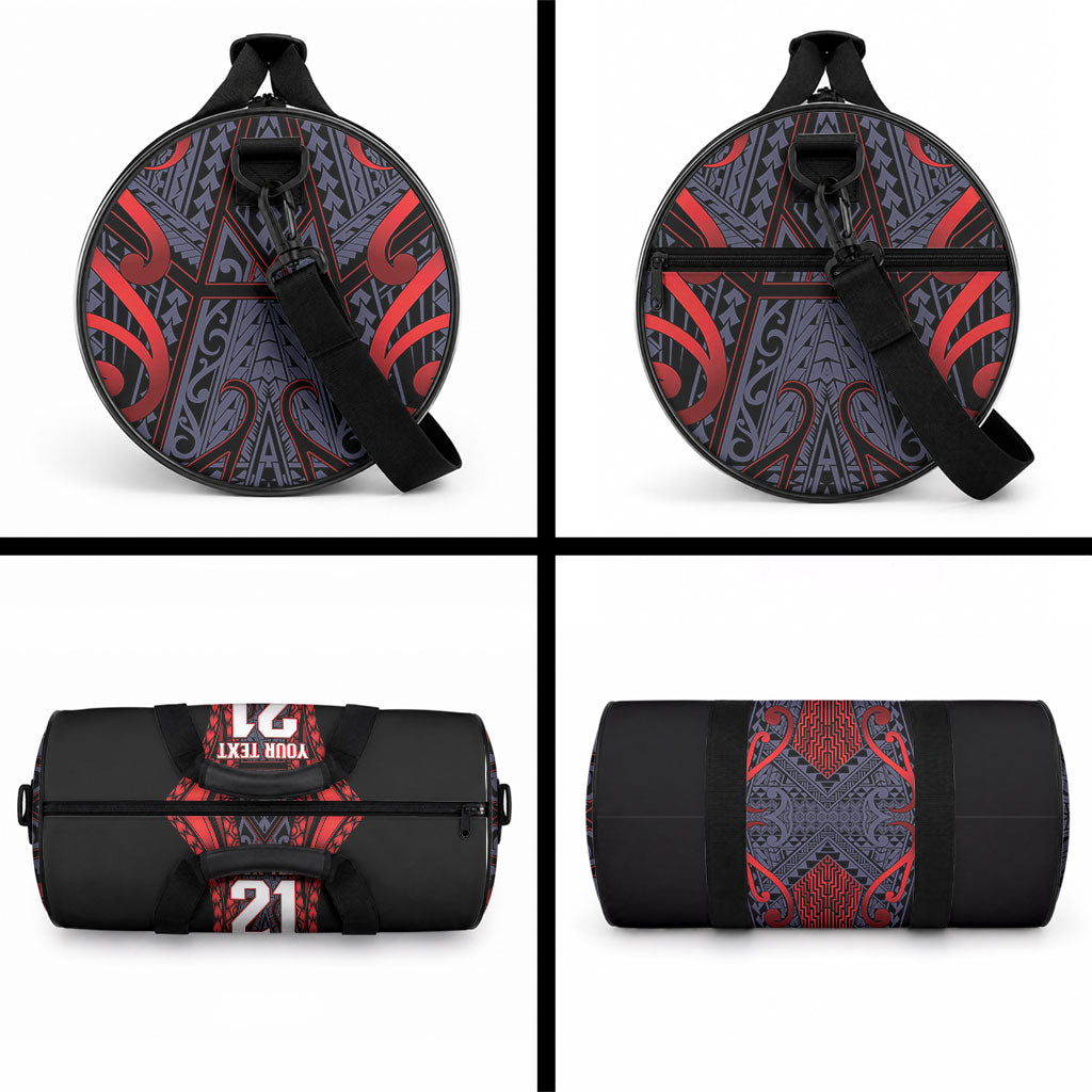 Custom New Zealand Duffle Bag Maori Kiwiana Pattern Tukutuku Motif LT9 - Polynesian Pride