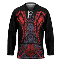 Custom New Zealand Hockey Jersey Maori Kiwiana Pattern Tukutuku Motif
