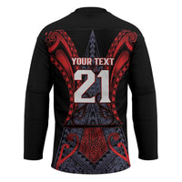 Custom New Zealand Hockey Jersey Maori Kiwiana Pattern Tukutuku Motif