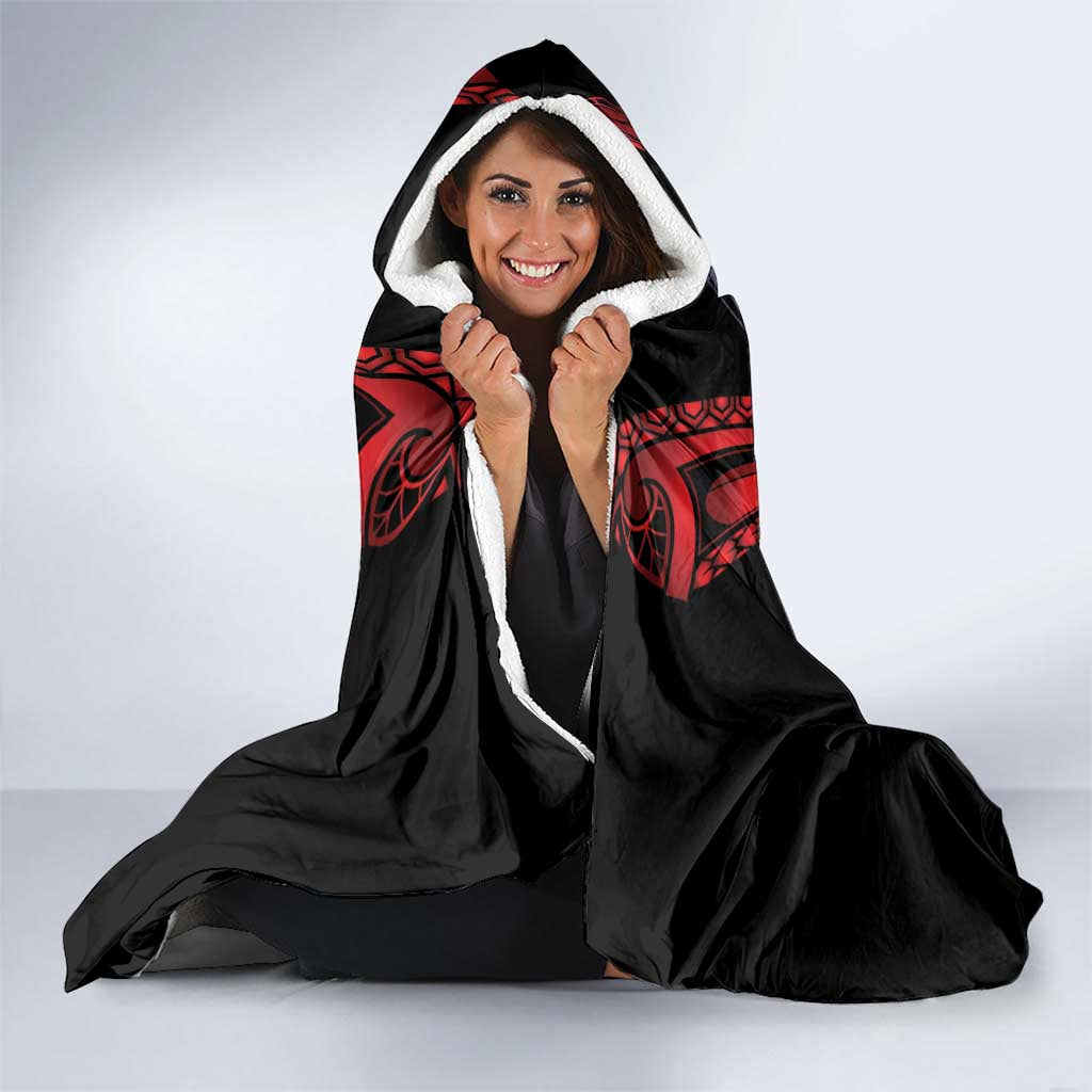 Custom New Zealand Hooded Blanket Maori Kiwiana Pattern Tukutuku Motif