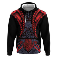 Custom New Zealand Hoodie Maori Kiwiana Pattern Tukutuku Motif