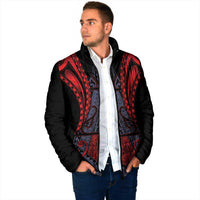 Custom New Zealand Padded Jacket Maori Kiwiana Pattern Tukutuku Motif