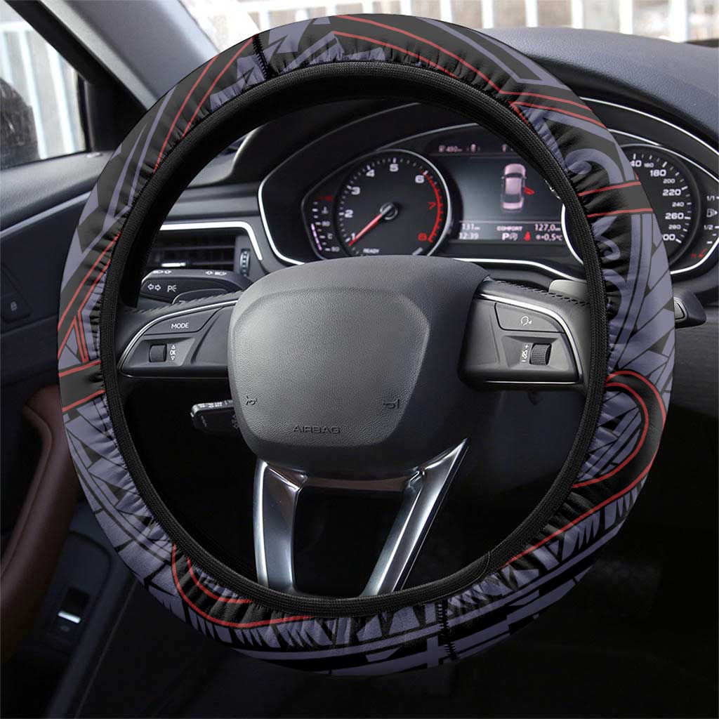 New Zealand Steering Wheel Cover Maori Kiwiana Pattern Tukutuku Motif