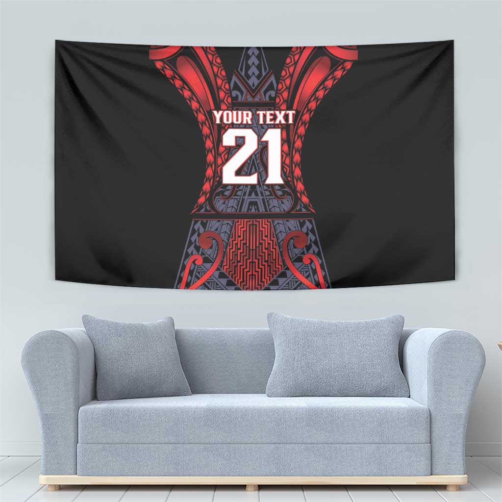 Custom New Zealand Tapestry Maori Kiwiana Pattern Tukutuku Motif