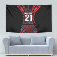 Custom New Zealand Tapestry Maori Kiwiana Pattern Tukutuku Motif