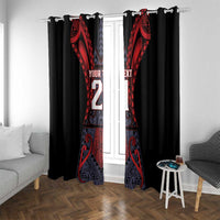 Custom New Zealand Window Curtain Maori Kiwiana Pattern Tukutuku Motif