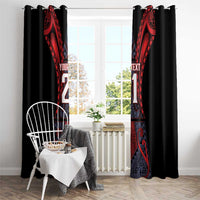 Custom New Zealand Window Curtain Maori Kiwiana Pattern Tukutuku Motif