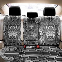 New Zealand Taiaha Maori Back Car Seat Cover Kiwikiwi Minimalist Silver Fern Tukutuku Motif LT9 - Polynesian Pride