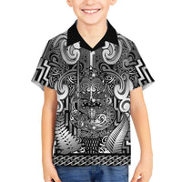 Custom New Zealand Taiaha Maori Hawaiian Shirt Kiwikiwi Minimalist Silver Fern Tukutuku Motif LT9 - Polynesian Pride