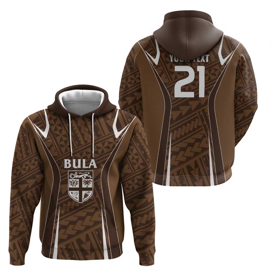 Custom Oceania Football Bula Fiji Hoodie Polynesian Tribal Pattern