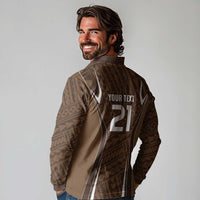 Custom Oceania Football Bula Fiji Long Sleeve Polo Shirt Polynesian Tribal Pattern