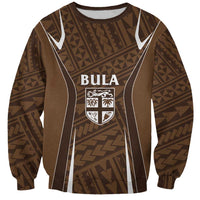 Custom Oceania Football Bula Fiji Sweatshirt Polynesian Tribal Pattern