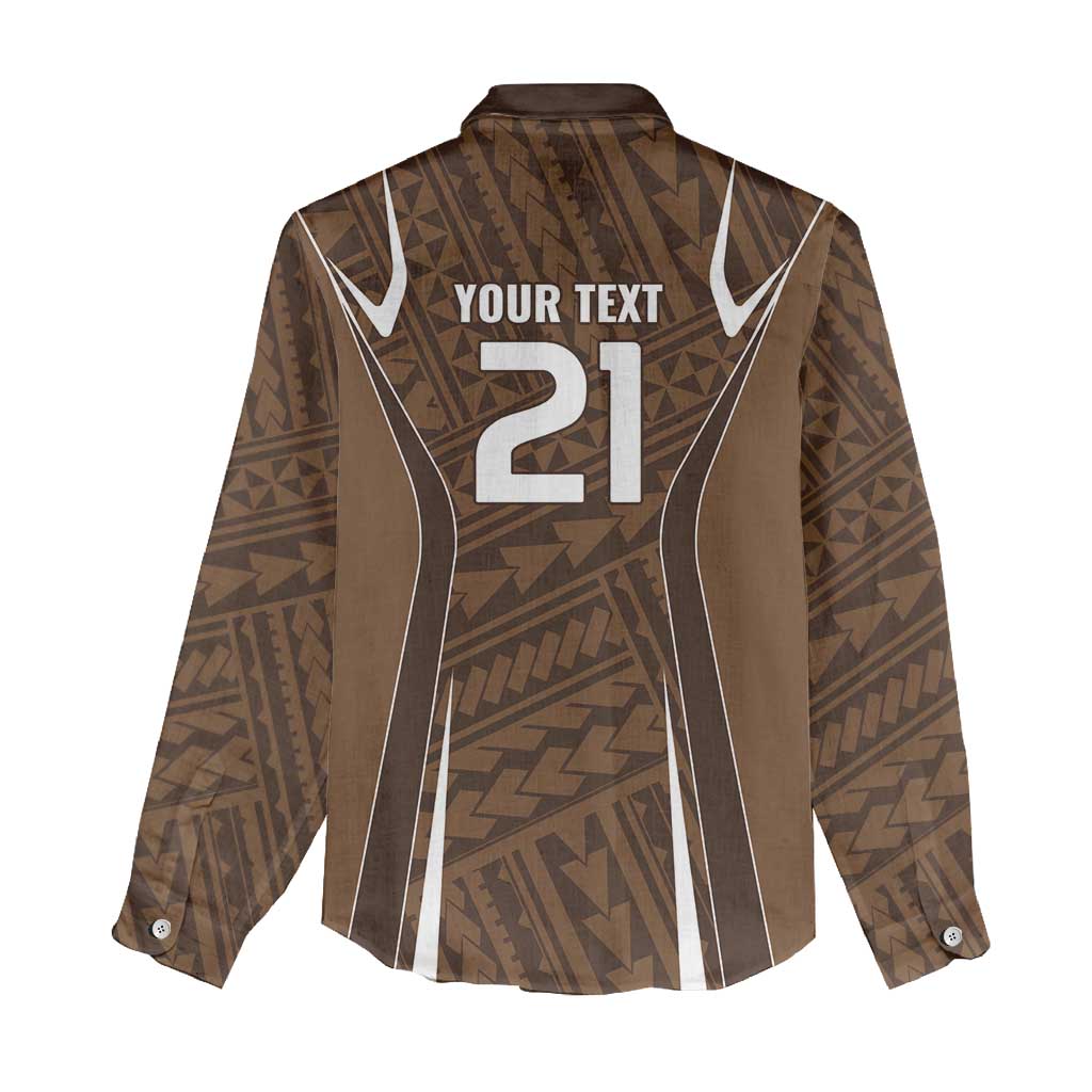 Custom Oceania Football Bula Fiji Women Casual Shirt Polynesian Tribal Pattern