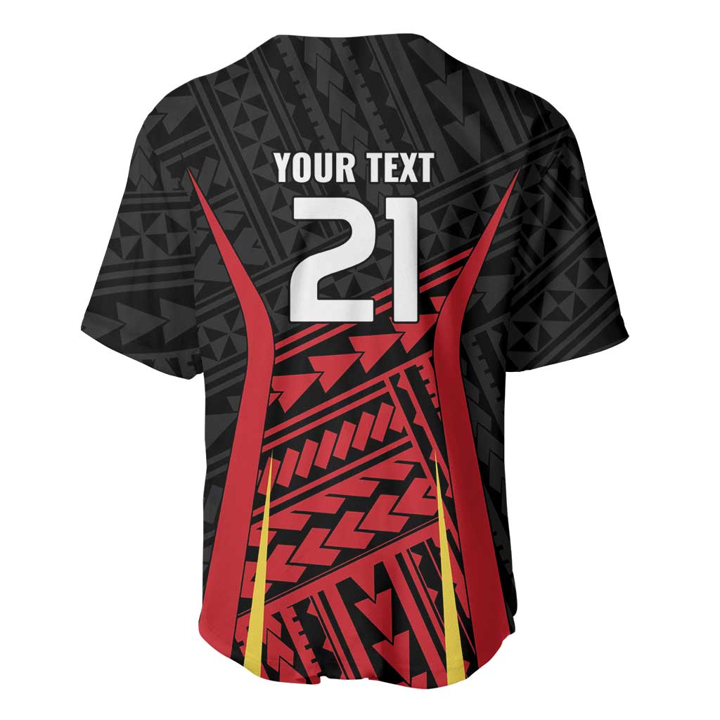 Custom Oceania Football Papua New Guinea Baseball Jersey Polynesian Tribal Pattern