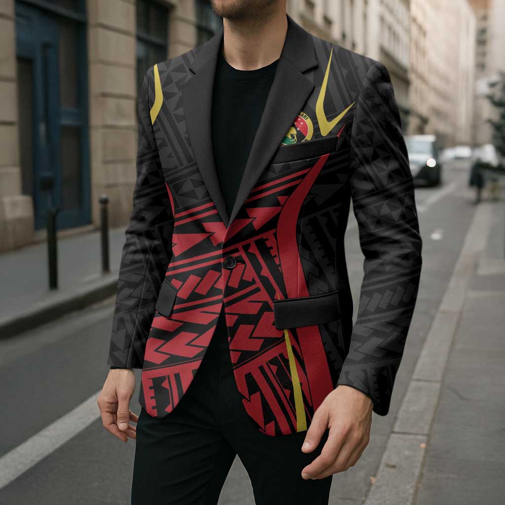 Custom Oceania Football Papua New Guinea Blazer Polynesian Tribal Pattern