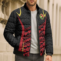 Custom Oceania Football Papua New Guinea Bomber Puffer Jacket Polynesian Tribal Pattern