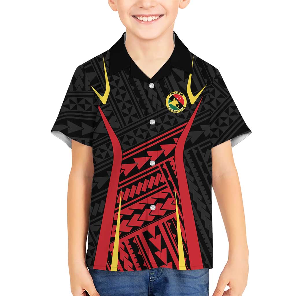 Custom Oceania Football Papua New Guinea Kid Hawaiian Shirt Polynesian Tribal Pattern