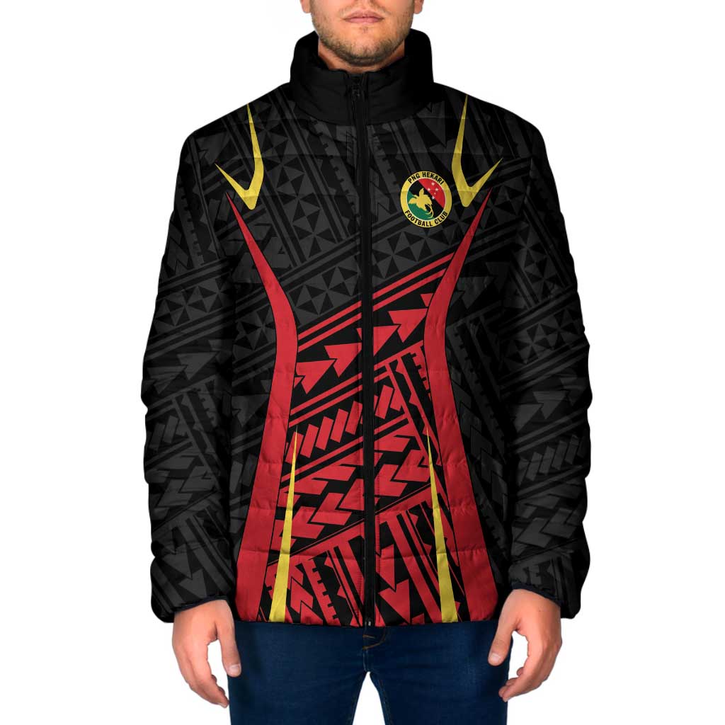 Custom Oceania Football Papua New Guinea Padded Jacket Polynesian Tribal Pattern