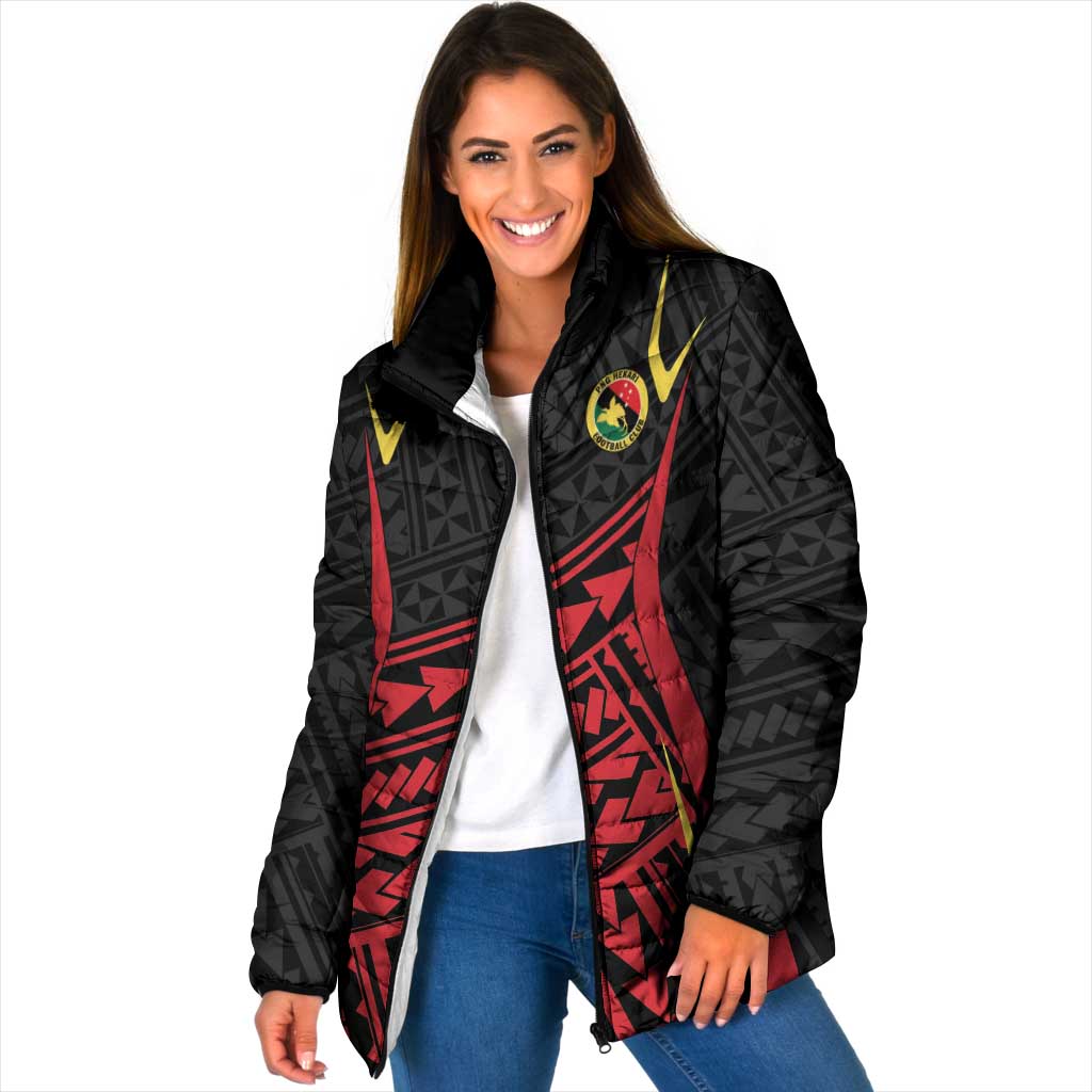 Custom Oceania Football Papua New Guinea Padded Jacket Polynesian Tribal Pattern