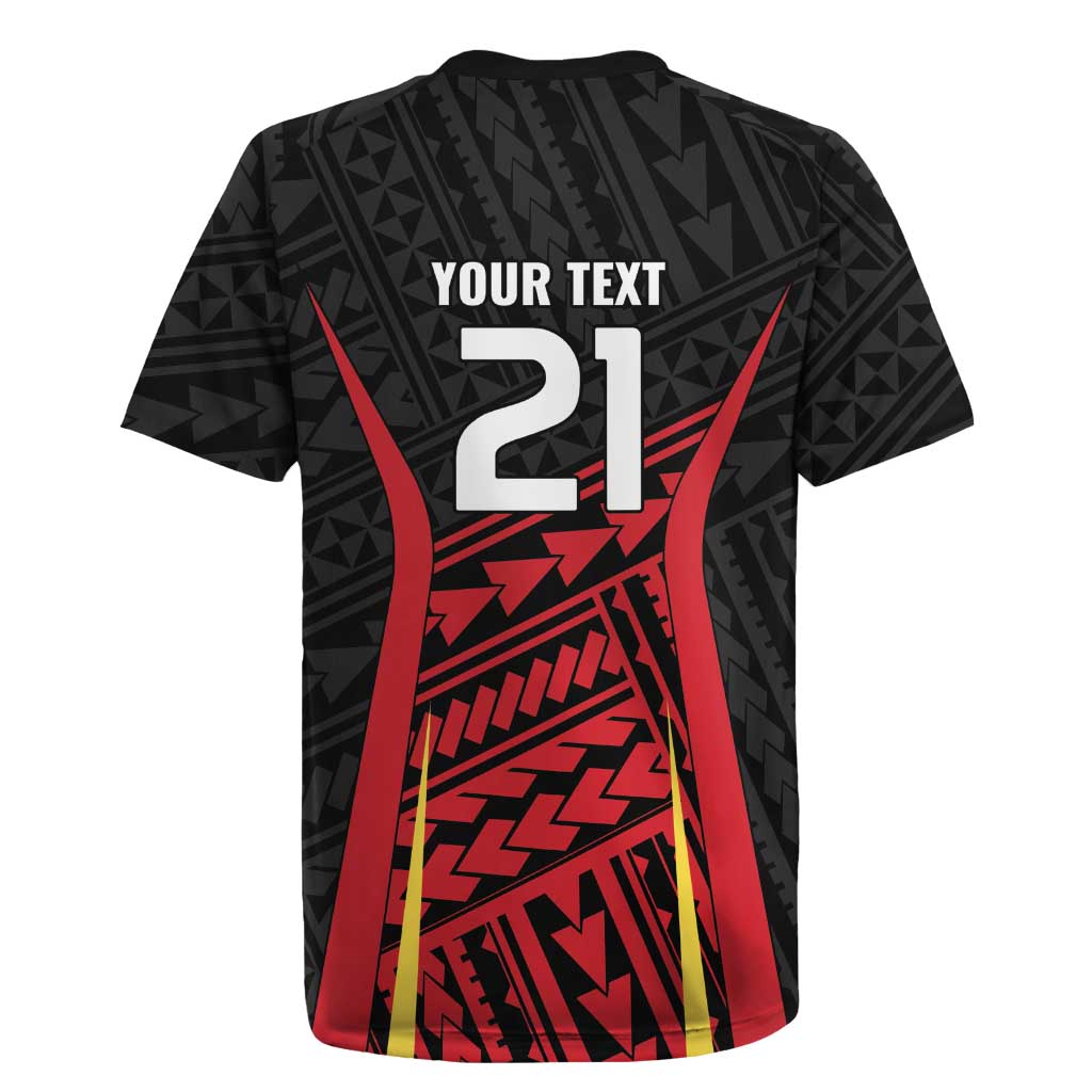 Custom Oceania Football Papua New Guinea Rugby Jersey Polynesian Tribal Pattern