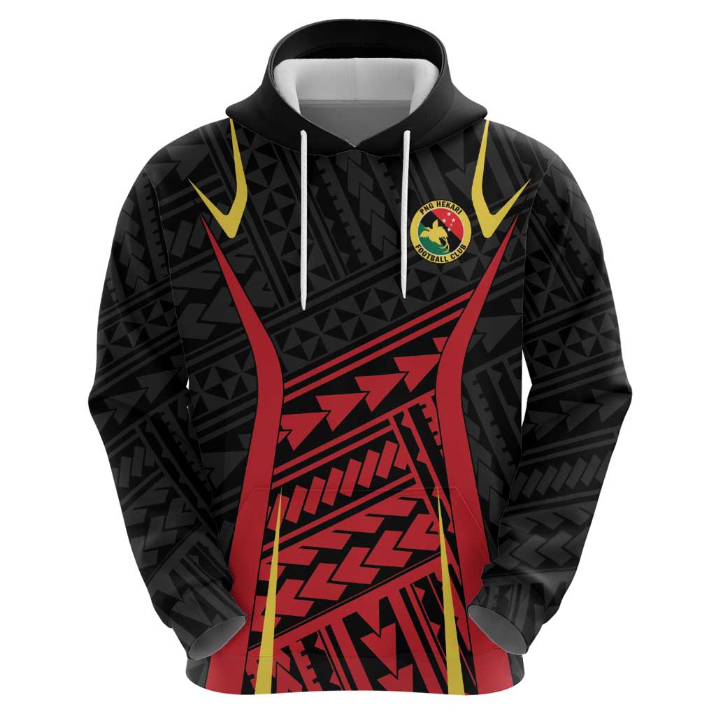 Custom Oceania Football Papua New Guinea Zip Hoodie Polynesian Tribal Pattern