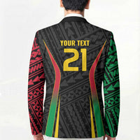 Custom Oceania Football Vanuatu Blazer Polynesian Tribal Pattern
