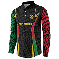 Custom Oceania Football Vanuatu Button Sweatshirt Polynesian Tribal Pattern