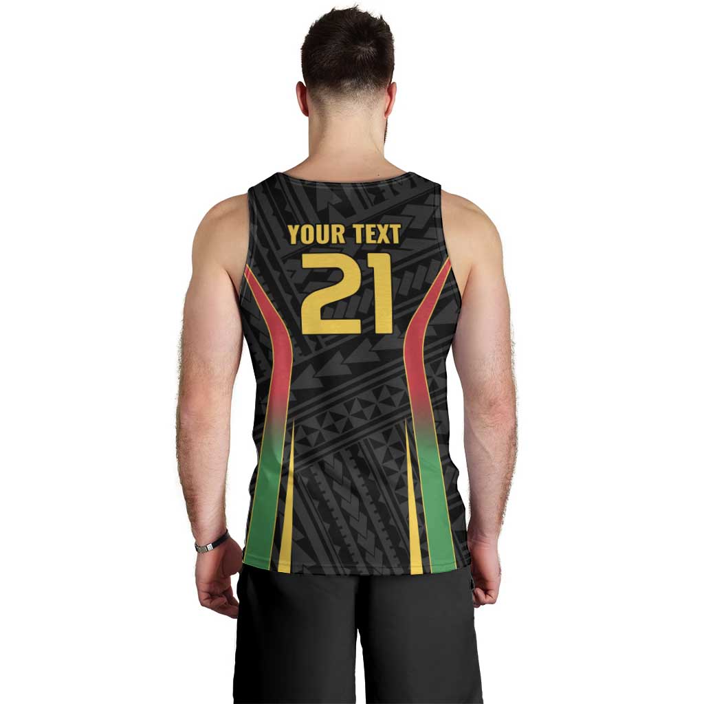 Custom Oceania Football Vanuatu Men Tank Top Polynesian Tribal Pattern