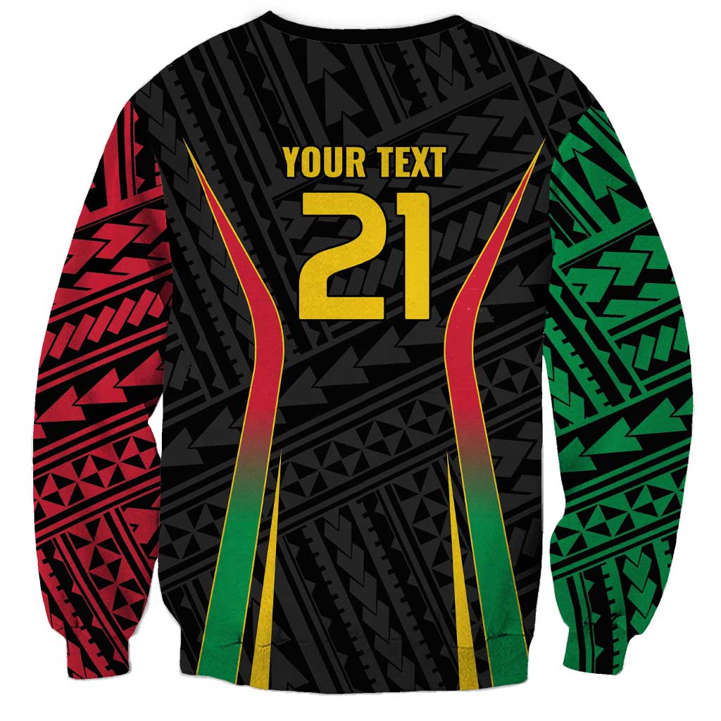 Custom Oceania Football Vanuatu Sweatshirt Polynesian Tribal Pattern
