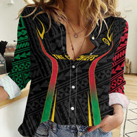 Custom Oceania Football Vanuatu Women Casual Shirt Polynesian Tribal Pattern