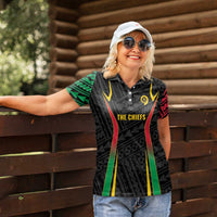 Custom Oceania Football Vanuatu Women Polo Shirt Polynesian Tribal Pattern