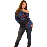 Personalized Guam 80th Anniversary Liberation Day Off Shoulder Sweater Guahan Basic Seal