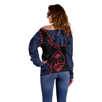 Personalized Guam 80th Anniversary Liberation Day Off Shoulder Sweater Guahan Basic Seal