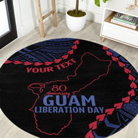 Personalized Guam 80th Anniversary Liberation Day Round Carpet Guahan Basic Seal