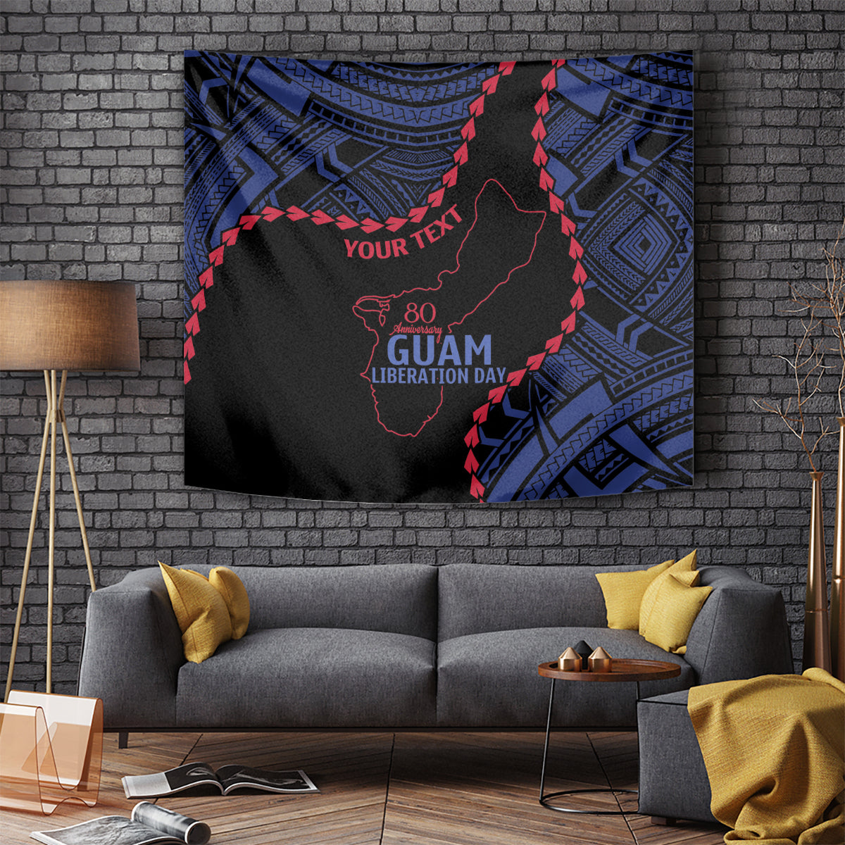 Personalized Guam 80th Anniversary Liberation Day Tapestry Guahan Basic Seal