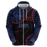 Personalized Guam 80th Anniversary Liberation Day Zip Hoodie Guahan Basic Seal