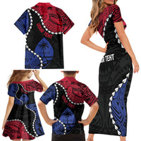 Personalized Guam 80th Anniversary Liberation Day Family Matching Short Sleeve Bodycon Dress and Hawaiian Shirt Tano I Man Chamoru Since 1944 LT9 - Polynesian Pride