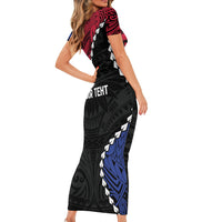 Personalized Guam 80th Anniversary Liberation Day Family Matching Short Sleeve Bodycon Dress and Hawaiian Shirt Tano I Man Chamoru Since 1944 LT9 - Polynesian Pride