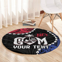 Personalized Guam 80th Anniversary Liberation Day Round Carpet Tano I Man Chamoru Since 1944