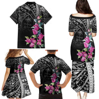 Guahan Puti Tai Nobiu Family Matching Puletasi and Hawaiian Shirt Guam Bougainvillea Flower Art LT9 - Polynesian Pride