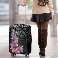 Guahan Puti Tai Nobiu Luggage Cover Guam Bougainvillea Flower Art