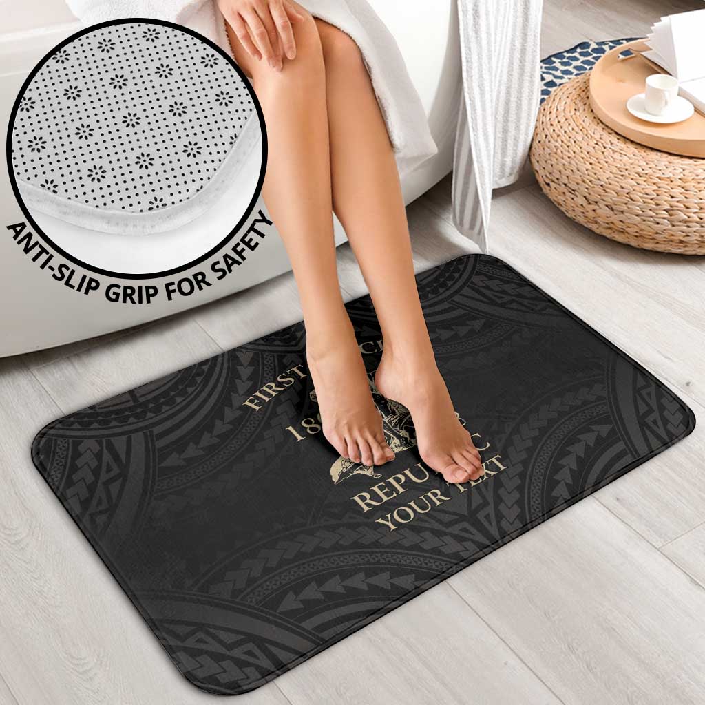 Personalized Haiti First Black Republic Bathroom Set Negre Marron With Map And Flag - Polynesian Pride