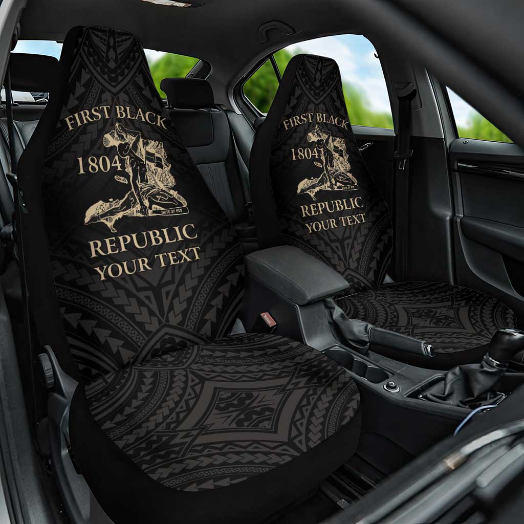 Personalized Haiti First Black Republic Car Seat Cover Negre Marron With Map And Flag