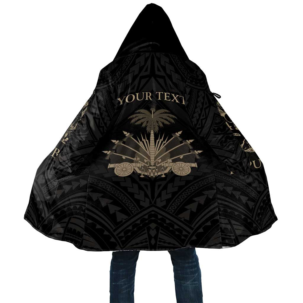 Personalized Haiti First Black Republic Cloak Negre Marron With Map And Flag LT9 Unisex Black - Polynesian Pride