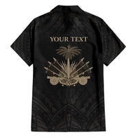 Personalized Haiti First Black Republic Family Matching Off Shoulder Maxi Dress and Hawaiian Shirt Negre Marron With Map And Flag